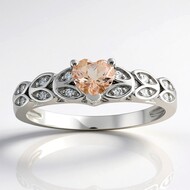 Anillo en plata con Morganita