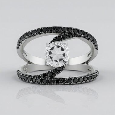 White Topaz Silver Ring