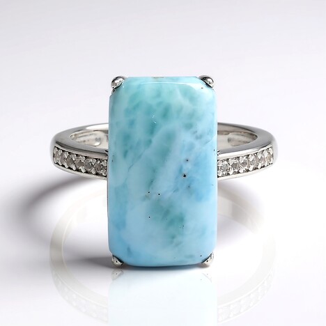 Bague en argent et Larimar