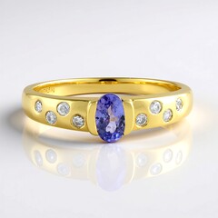 Anello in argento con Tanzanite