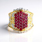 Anello in argento con Rubino della Birmania (Gems en Vogue)
