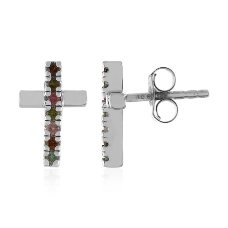 Turmalin-Silberohrringe