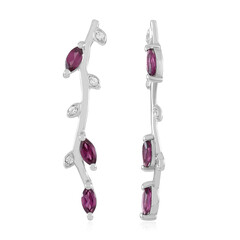 Orecchini in argento con Rodolite