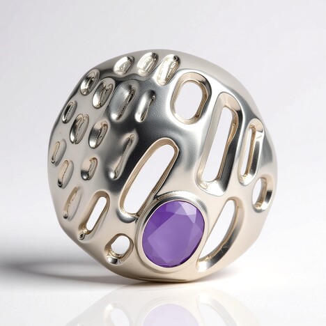 Ciondolo in argento con Giadeite Lavanda (MONOSONO COLLECTION)
