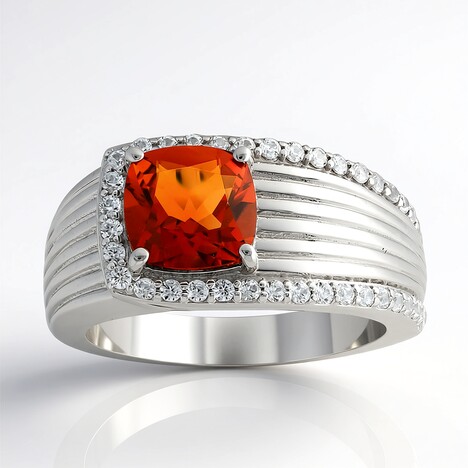 Bague en argent et Citrine Madère (de Melo Essence)