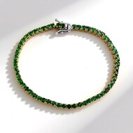 Brazalete en plata con Esmeralda de Zambia (Gems en Vogue)