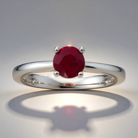 Anello in platino con Rubino del Madagascar