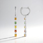 Orecchini in argento con Zaffiro Fancy