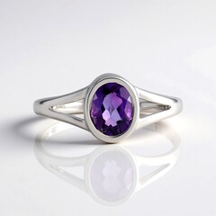 Anello in argento con Ametista del Marocco