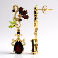 Orecchini in argento con Granato