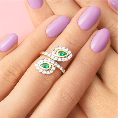 Anillo en plata con Esmeralda de Colombia