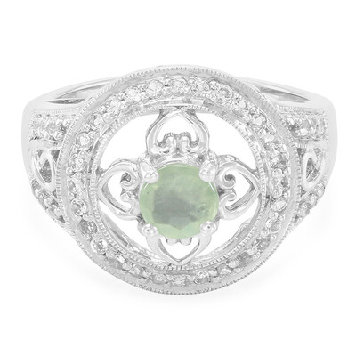 Anello in argento con Prehnite