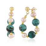 Golden Hematite Silver Earrings (Riya)