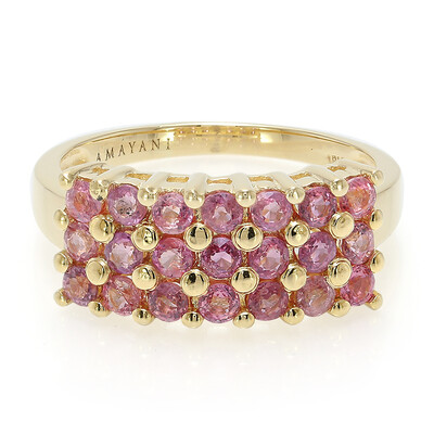 Anello in oro con Zaffiro Padparadscha (non riscaldato) (AMAYANI)