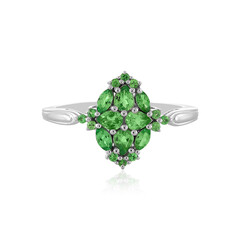 Anillo en plata con Tsavorita