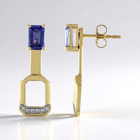 Orecchini in oro con Tanzanite (de Melo Gold)