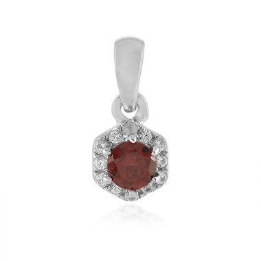 Colgante en plata con Zircón frambuesa