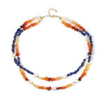 Collana in argento con Ematite Dorata (Riya)