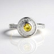 Anello in argento con Sfene (MONOSONO COLLECTION)