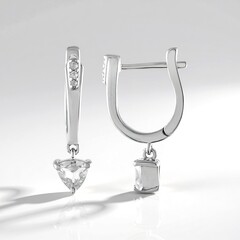 Orecchini in argento con Topazio Bianco