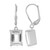 Weißer Quarz-Silberohrringe