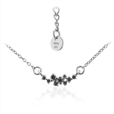 Himmelblauer I1 Brillant-Silbercollier