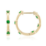 Pendientes en oro con Tsavorita de Kenia AAA