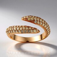 14K SI1 Argyle Rose De France Diamond Gold Ring (Annette)