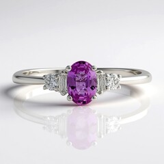 Anello in oro con Zaffiro Rosa (CIRARI)