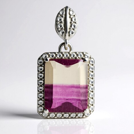 Ciondolo in argento con Fluorite Bicolore (Pallanova)