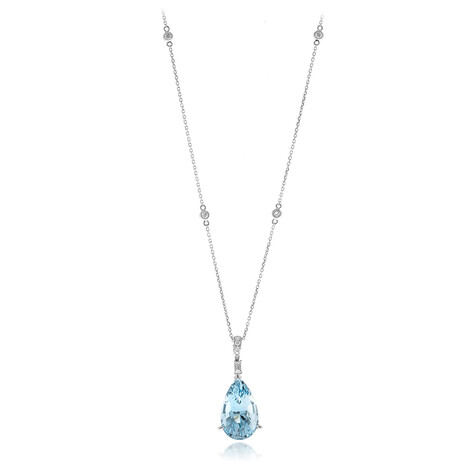 14K AAA Brazilian Aquamarine Gold Necklace (AMAYANI)