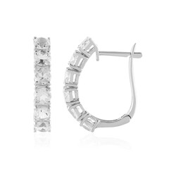 Boucles d'oreilles en argent et Topaze blanche