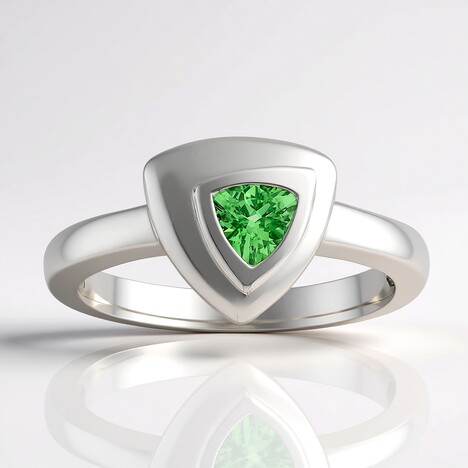 Anello in argento con Tsavorite AAA del Kenia
