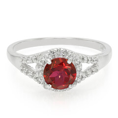 Bague en argent et Topaze Cerise