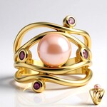 Anello in argento con Perla d'Acqua Dolce Rosa (TPC)