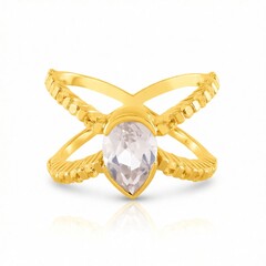 Zilveren ring met een danburiet (de Melo Essence)