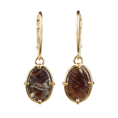 Boucles d'oreilles en argent et Agate prairies