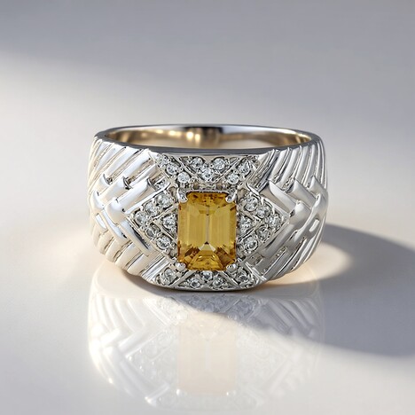 Anello in argento con Zircone Giallo (de Melo Essence)