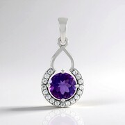 Pendentif en argent et Améthyste de Sibérie