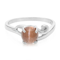 Bague en argent et Scapolite œil-de-chat