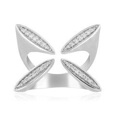 Zilveren ring met I1 (G) Diamanten