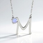 Collana in argento con Pietra di Luna Arcobaleno