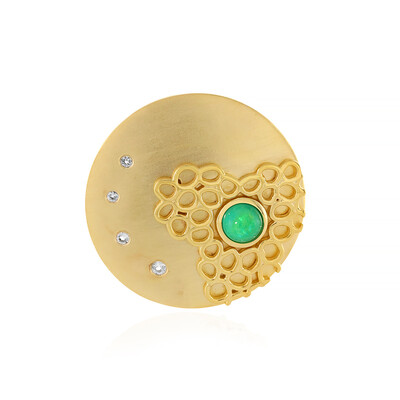 Ciondolo in argento con Opale Verde dell'Etiopia (MONOSONO COLLECTION)