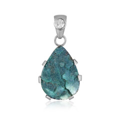 Drusen-Gem Silica-Silberanhänger (Bali Barong)