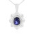 Blauer Stern-Saphir-Silberhalskette