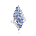 Anillo en plata con Cianita de Nepal