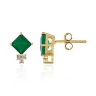 Orecchini in argento con Onice Verde