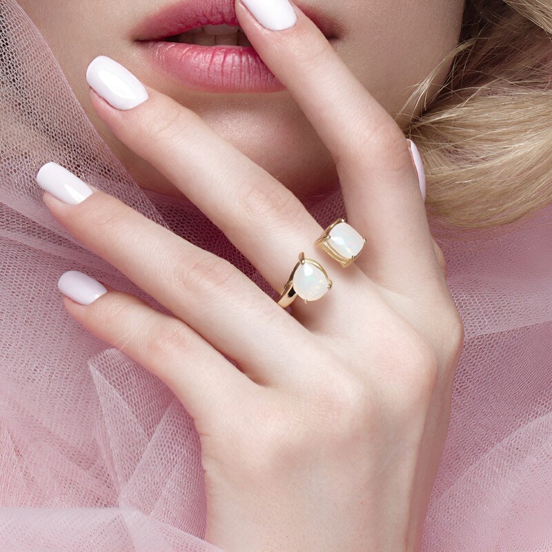 Bague en argent et Opale Welo (Adela Silber)