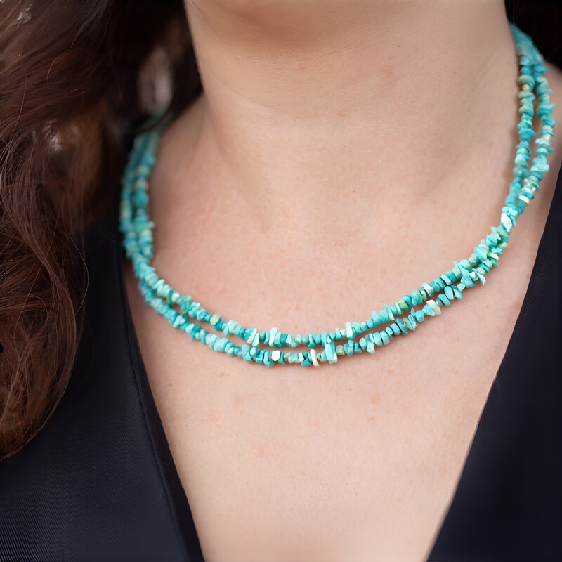 Zilveren halsketting met amazonieten