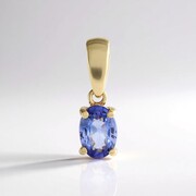 Ciondolo in oro con Zaffiro Ceylon Blu